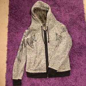 Miss Me fleece lined hooded sweatshirt